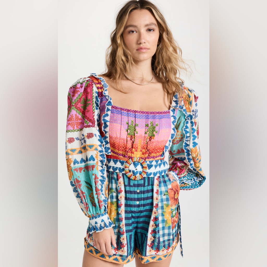 Farm Rio Summer Stitches Romper